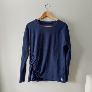 Reebok navy blue sweatshirt with ruched tie - sz. small